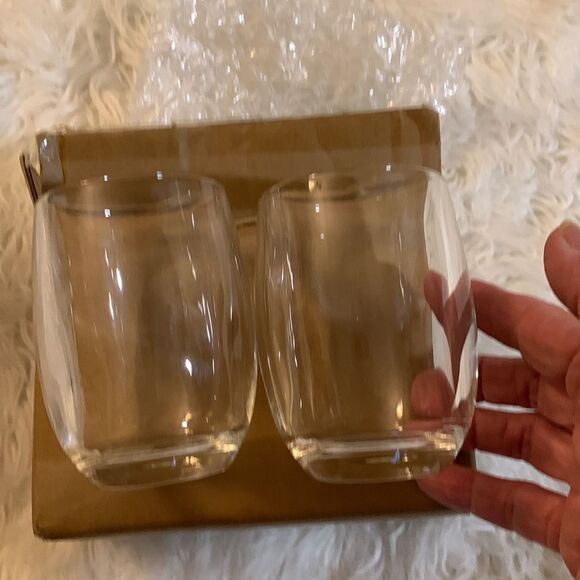 Set of two thick coffee glasses.  Purchased as wine glasses - Picture 3 of 4